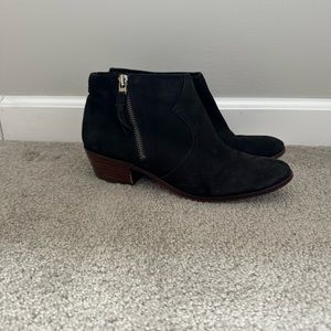 Sam Edelman black suede booties - size 8